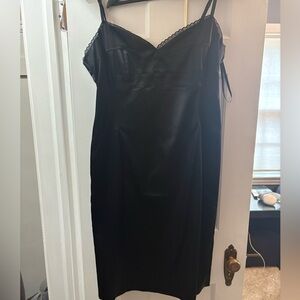 White House Black Market Black Satin Dress